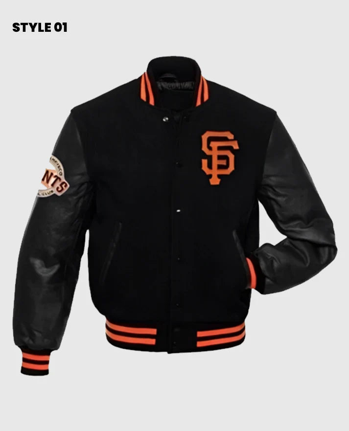 San Francisco Giants Black Letterman Jacket
