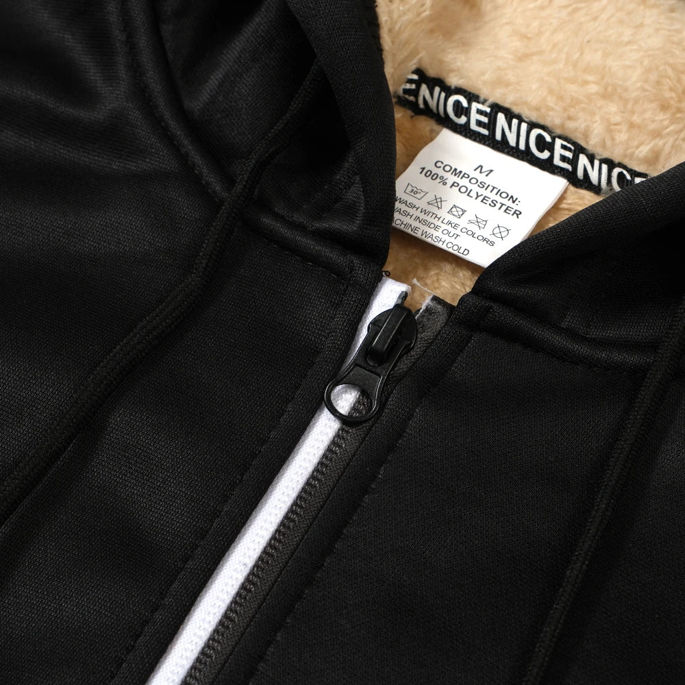 Men's Jacket Winter Camouflage Fleece Thicken Hooded Jackets Male Long Sleeve Coat Casual Zip Up Hoodies Streetwear Men's Coats
