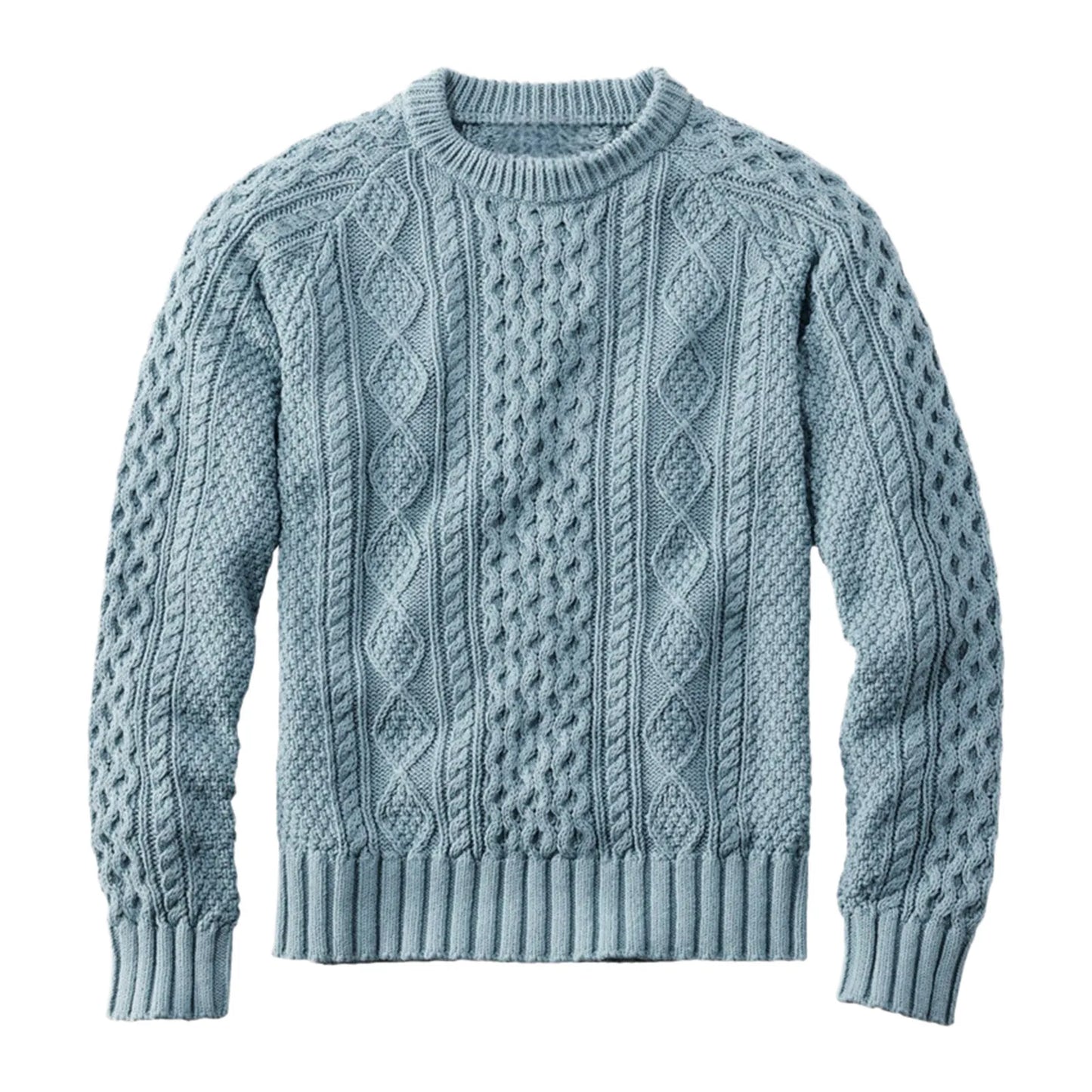 Men's Solid Color Sweaters Youth Casual Fashion Thickened Woven Wool Pullover Tops Streetwear Woolen Mens Knitted Sweaters