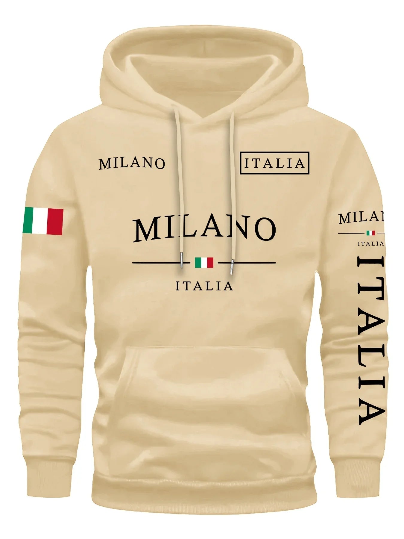 ITALIA MILANO Men Women Hoodie Outdoor Street Casual Sports Vacation Trend Spring Autumn Winter Couple Sweatshirt Top Clothing
