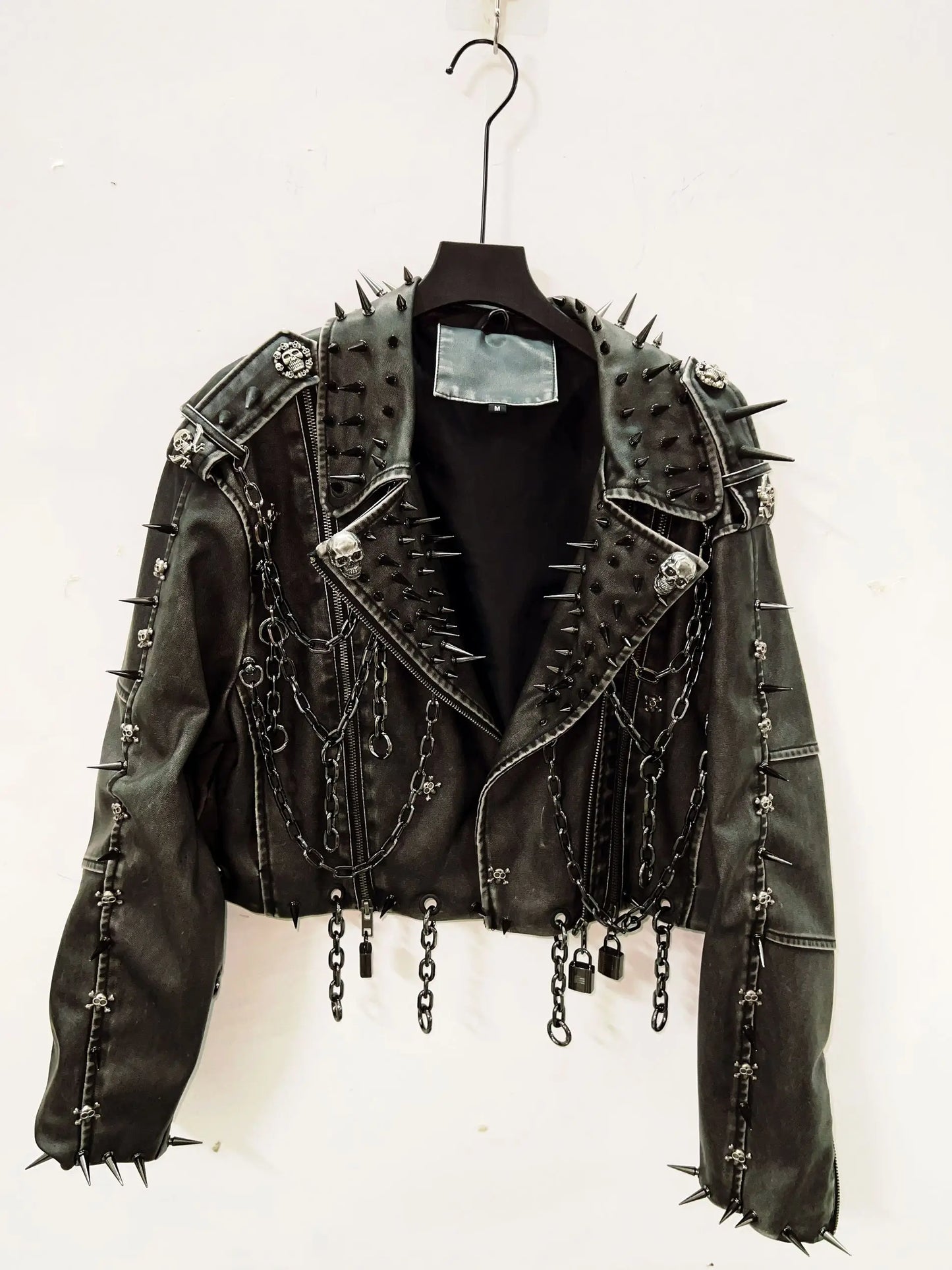 Leather vintage  Jacket Skull Jacket gothic Leather vintage Jacket harajuku  Jacket gothic clothes y2k clothes gothic Jacket