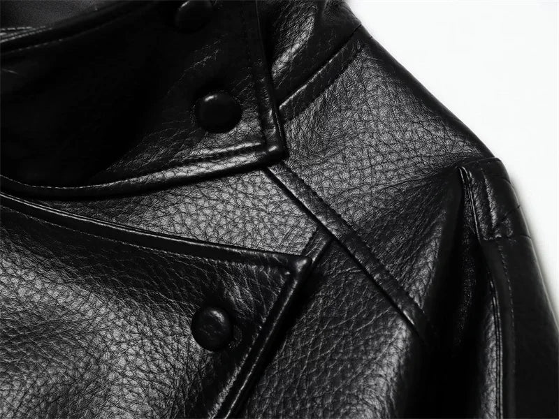 Women's Faux Leather Jacket New Fashion Long Sleeve Versatile Jacket Personality Chic Women Coat Autumn Winter Ladies Outerwear