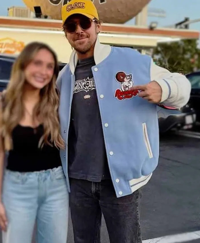 Ryan Gosling Randy’s Donuts Varsity Jacket - Recreated Inspired Edition