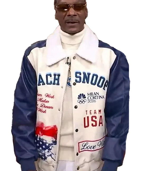 Snoop Dogg Team USA Coach Varsity Jacket - Recreated Inspired Edition
