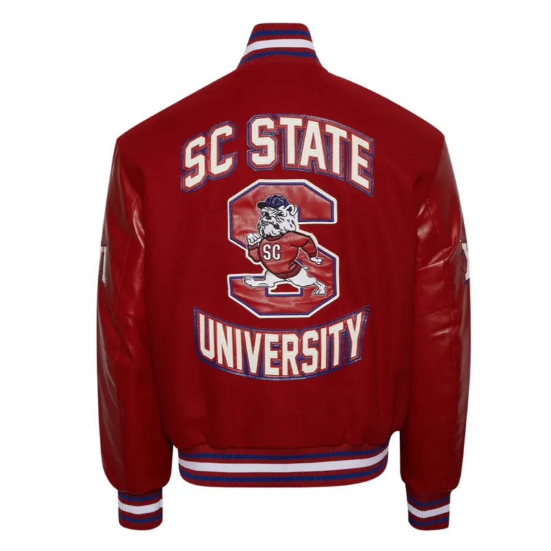 South Carolina State University Red Varsity Jacket - Recreated Inspired Edition