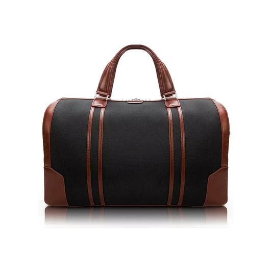 Stylish Black And Brown Mens Duffle Bag Travel