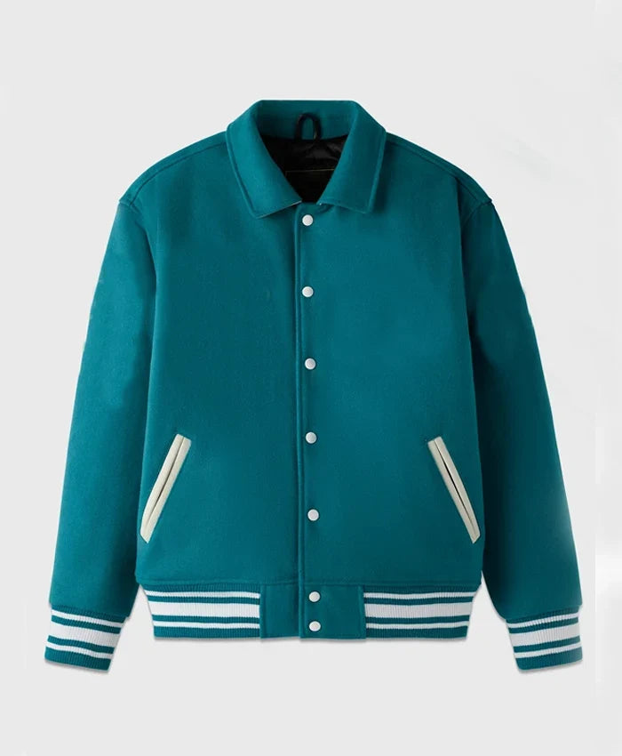 Stylish Cambridge Green Varsity Lettermen Jacket