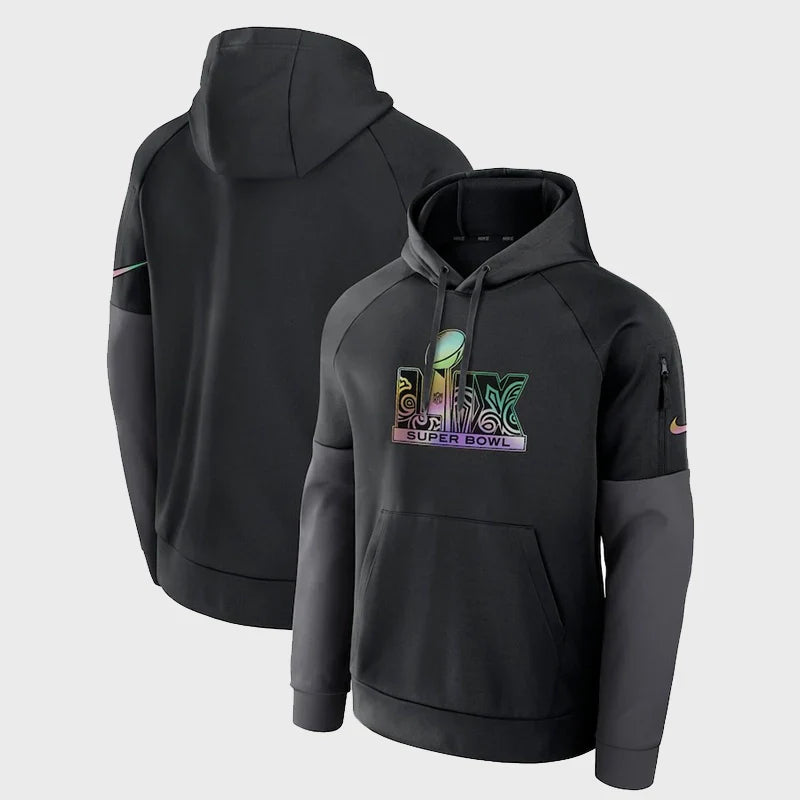 Super Bowl LIX Nike Black Fitness Performance Hoodie - Recreated Inspired Edition