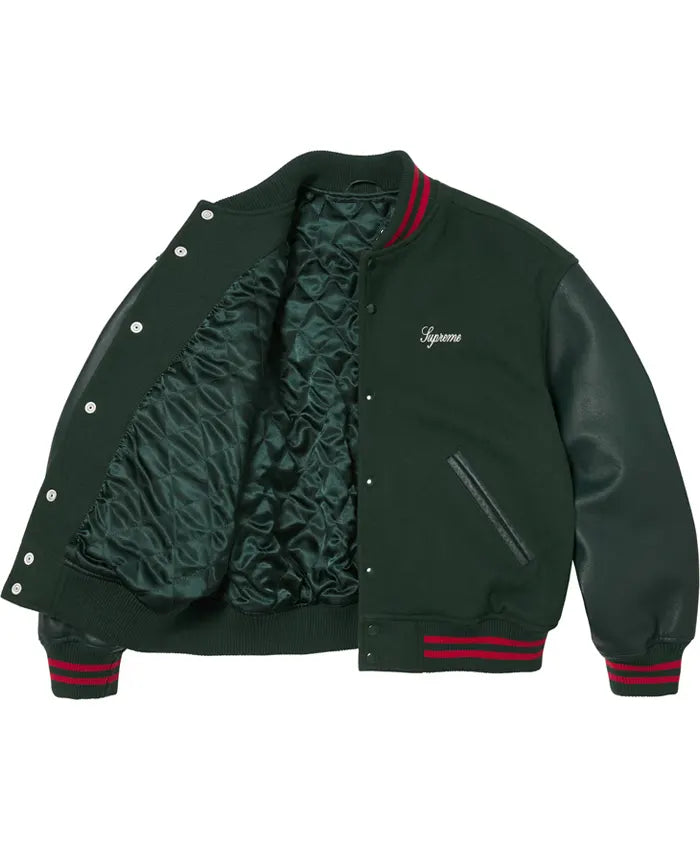 Supreme SS26 Cross Varsity Jacket - Recreated Inspired Edition