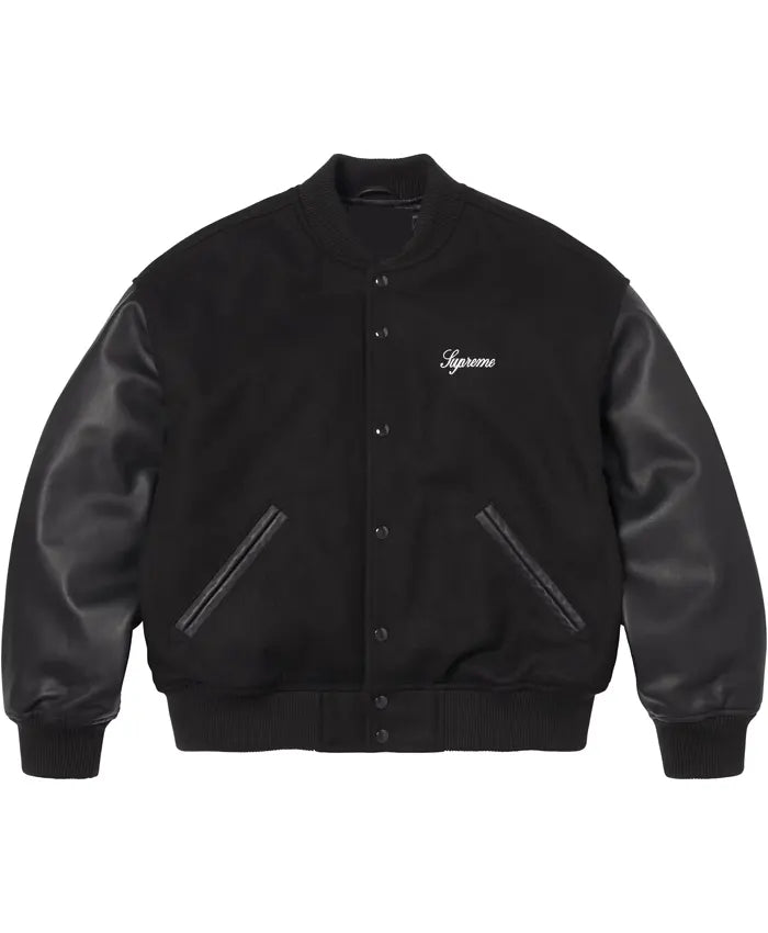 Supreme SS26 Cross Varsity Jacket - Recreated Inspired Edition