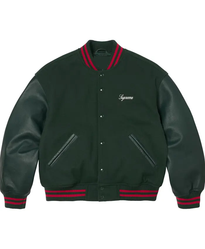 Supreme SS26 Cross Varsity Jacket - Recreated Inspired Edition