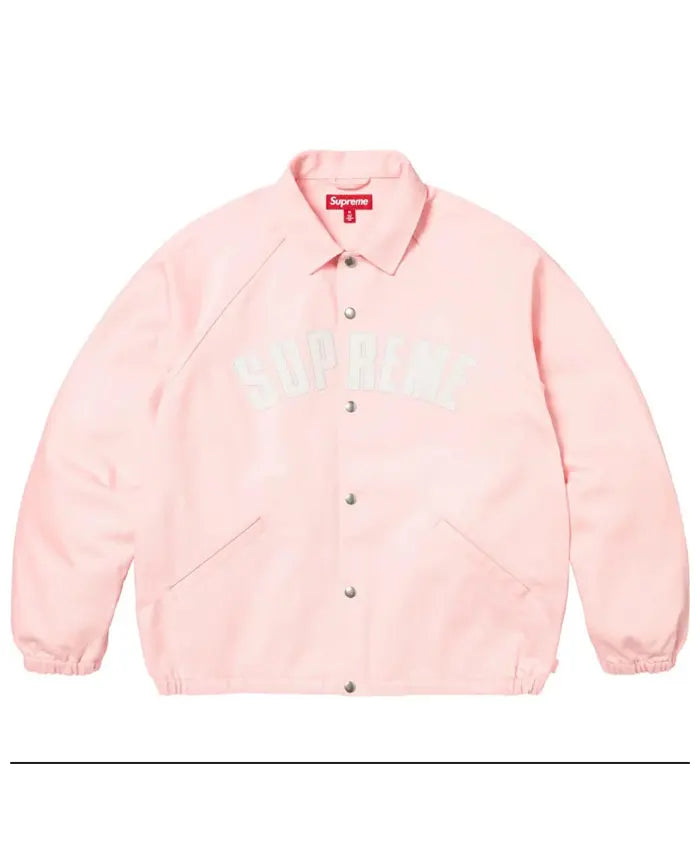 Supreme x Louis Vuitton Baseball Pink Jacket