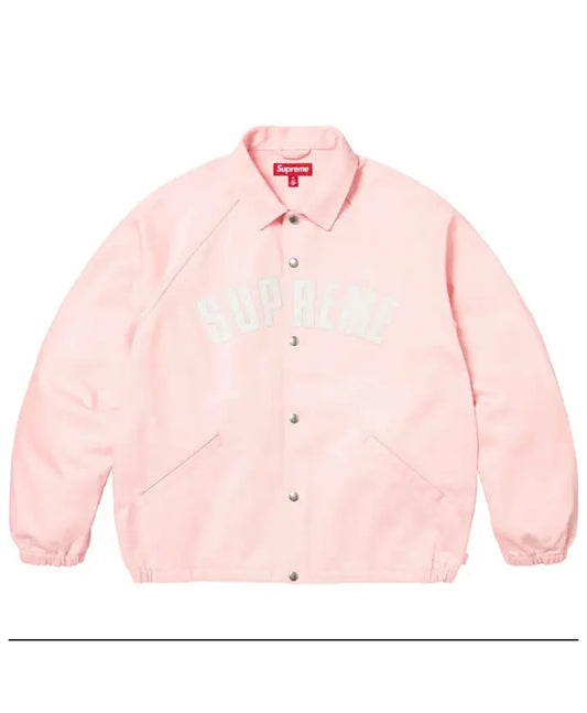Supreme x Louis Vuitton Baseball Pink Jacket
