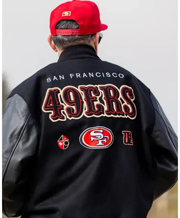 TRUE x Nike x San Francisco 49ers Destroyer Varsity Jacket - Recreated Inspired Edition