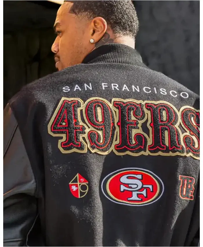 TRUE x Nike x San Francisco 49ers Destroyer Varsity Jacket - Recreated Inspired Edition