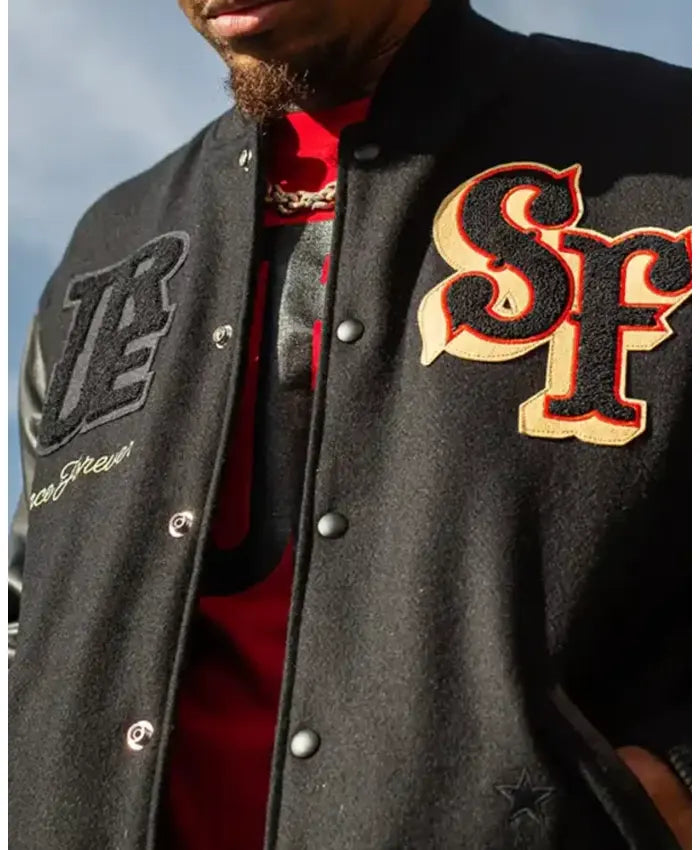 TRUE x Nike x San Francisco 49ers Destroyer Varsity Jacket - Recreated Inspired Edition