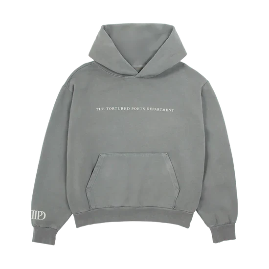 Taylor Swift The Tortured Poets Department Gray Hoodie - Recreated Inspired Edition
