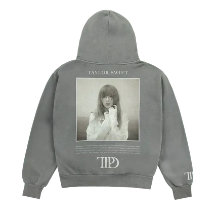 Taylor Swift The Tortured Poets Department Gray Hoodie - Recreated Inspired Edition
