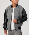 Unisex Black And Grey Varsity Jacket - Recreated Inspired Edition