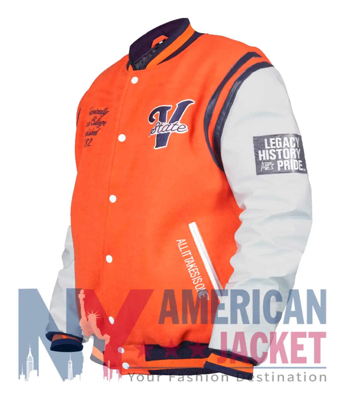 Virginia State University Motto 2.0 Varsity Jacket - Recreated Inspired Edition