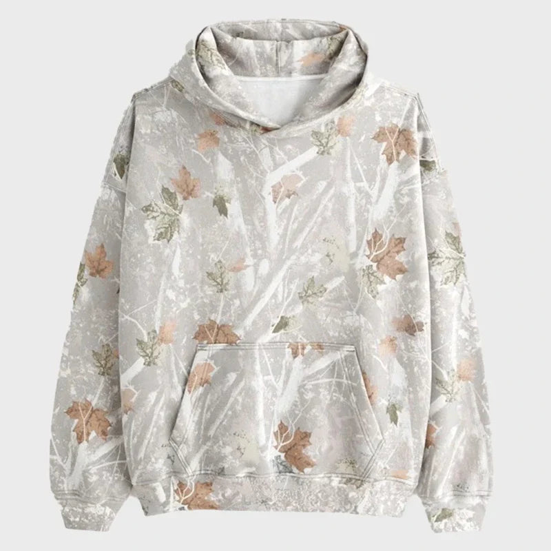 White Camo Abercrombie Essential Popover Hoodie - Recreated Inspired Edition