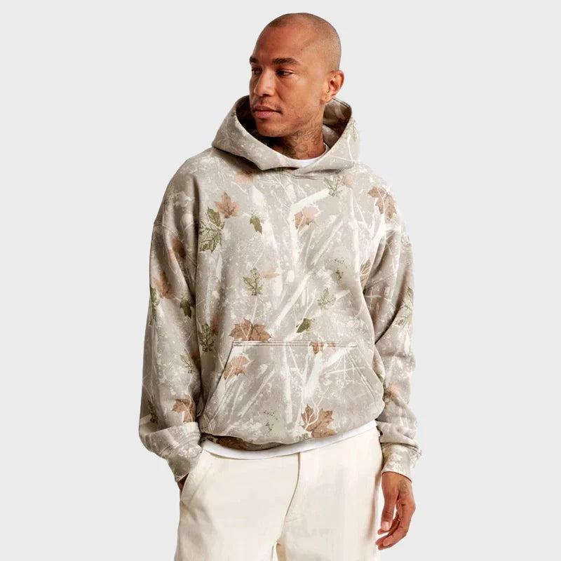 White Camo Abercrombie Essential Popover Hoodie - Recreated Inspired Edition