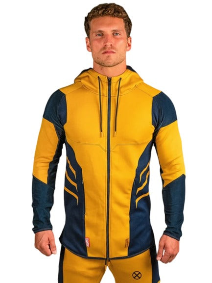 Wolverine Yellow Zip-Up Hoodie - Recreated Inspired Edition