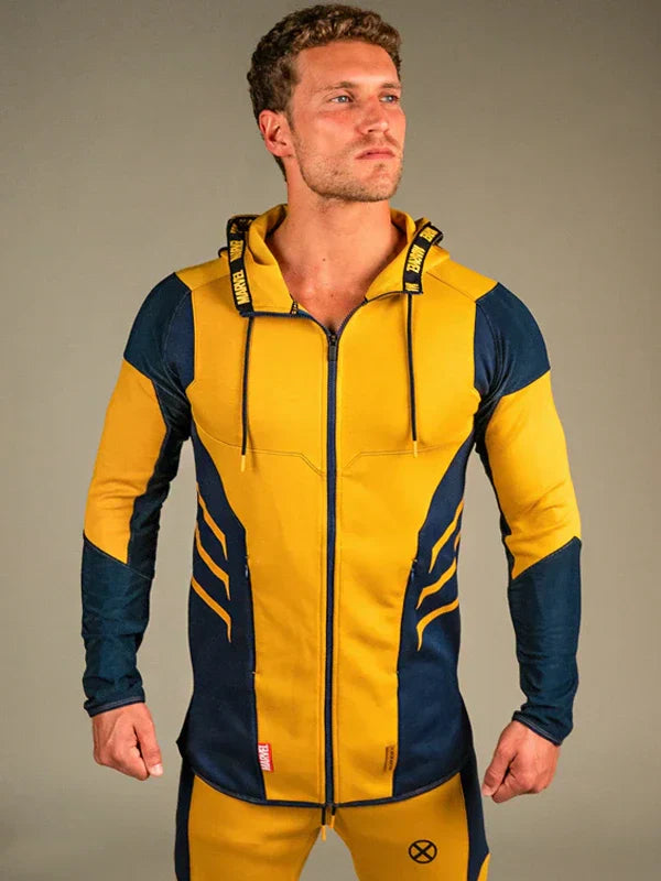 Wolverine Yellow Zip-Up Hoodie - Recreated Inspired Edition