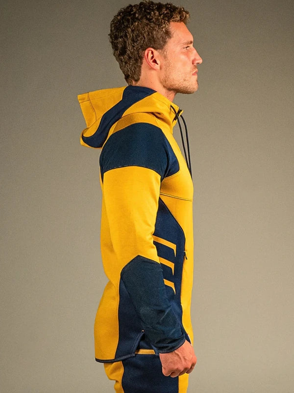 Wolverine Yellow Zip-Up Hoodie - Recreated Inspired Edition