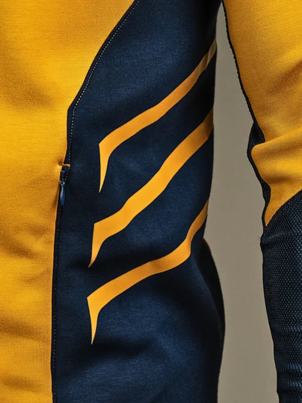 Wolverine Yellow Zip-Up Hoodie - Recreated Inspired Edition