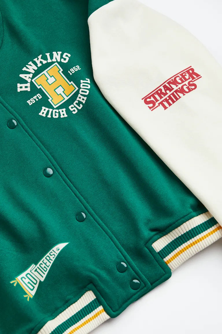 Womens Hawkins Tiger Baseball Varsity Jacket - Recreated Inspired Edition