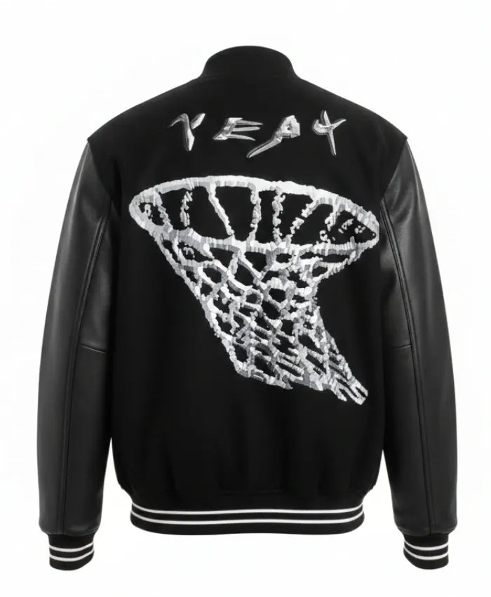 Yeat x Nike Black Varsity Jacket - Recreated Inspired Edition