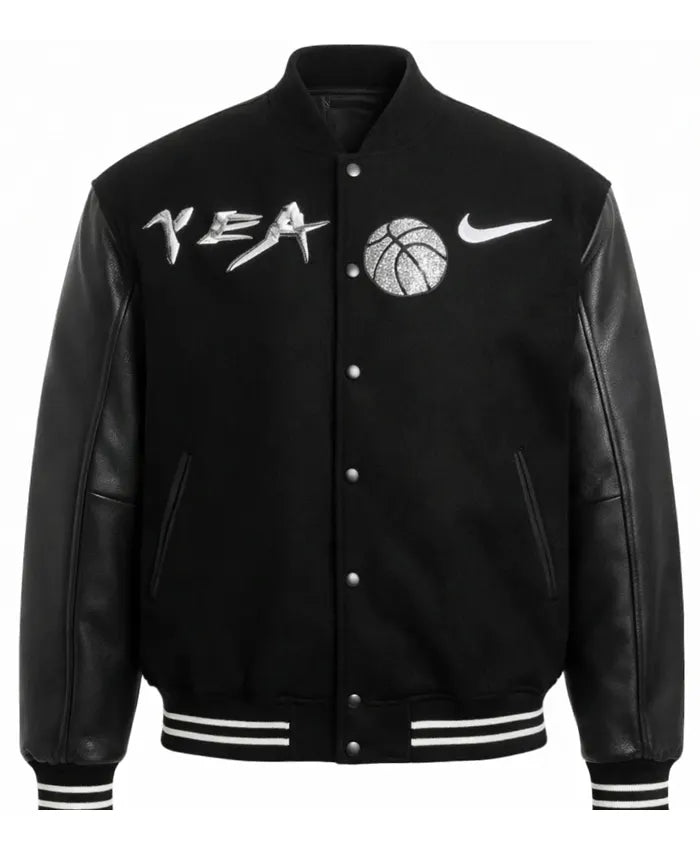 Yeat x Nike Black Varsity Jacket - Recreated Inspired Edition