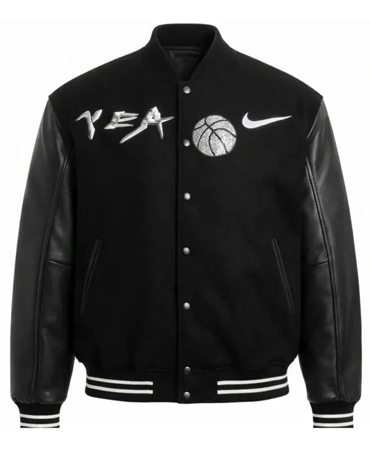 Yeat x Nike Black Varsity Jacket - Recreated Inspired Edition
