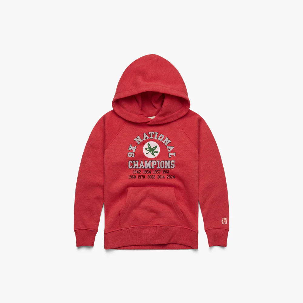 Ohio State 9X National Champions Hoodie - Recreated Inspired Edition