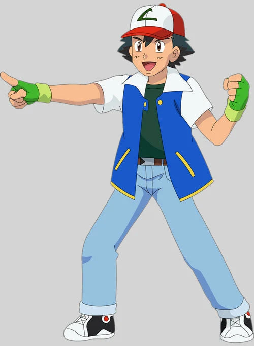 Ash Pokemon Kids Leather Jacket