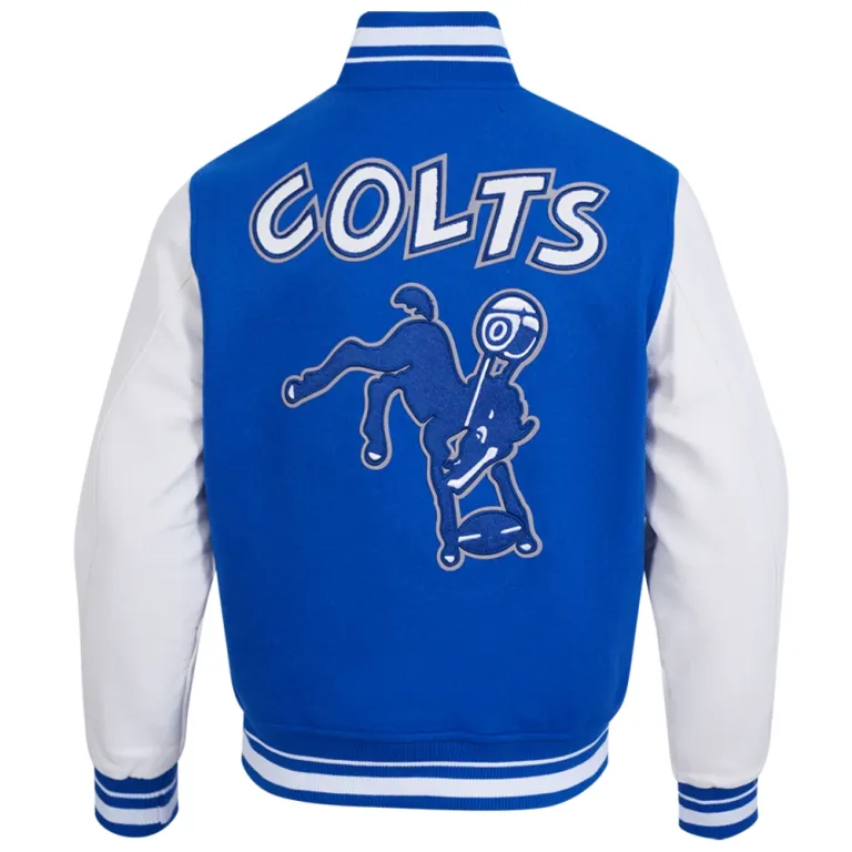 Baltimore Colts Retro Classic Royal Blue/White Varsity Jacket