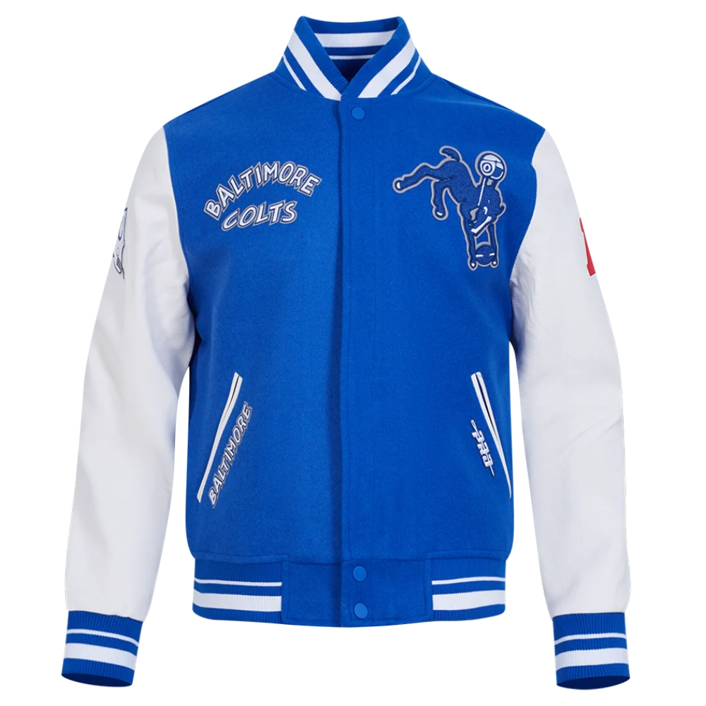 Baltimore Colts Retro Classic Royal Blue/White Varsity Jacket