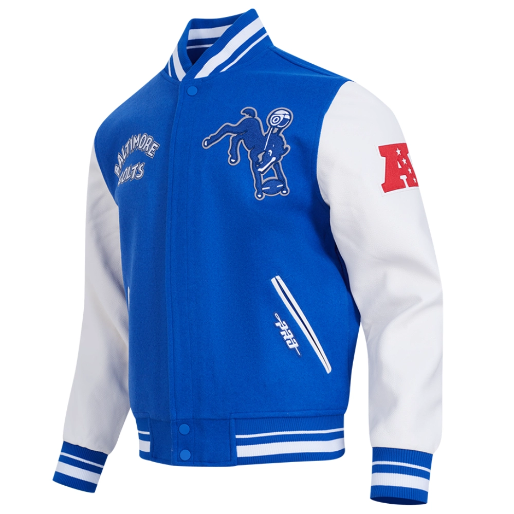 Baltimore Colts Retro Classic Royal Blue/White Varsity Jacket
