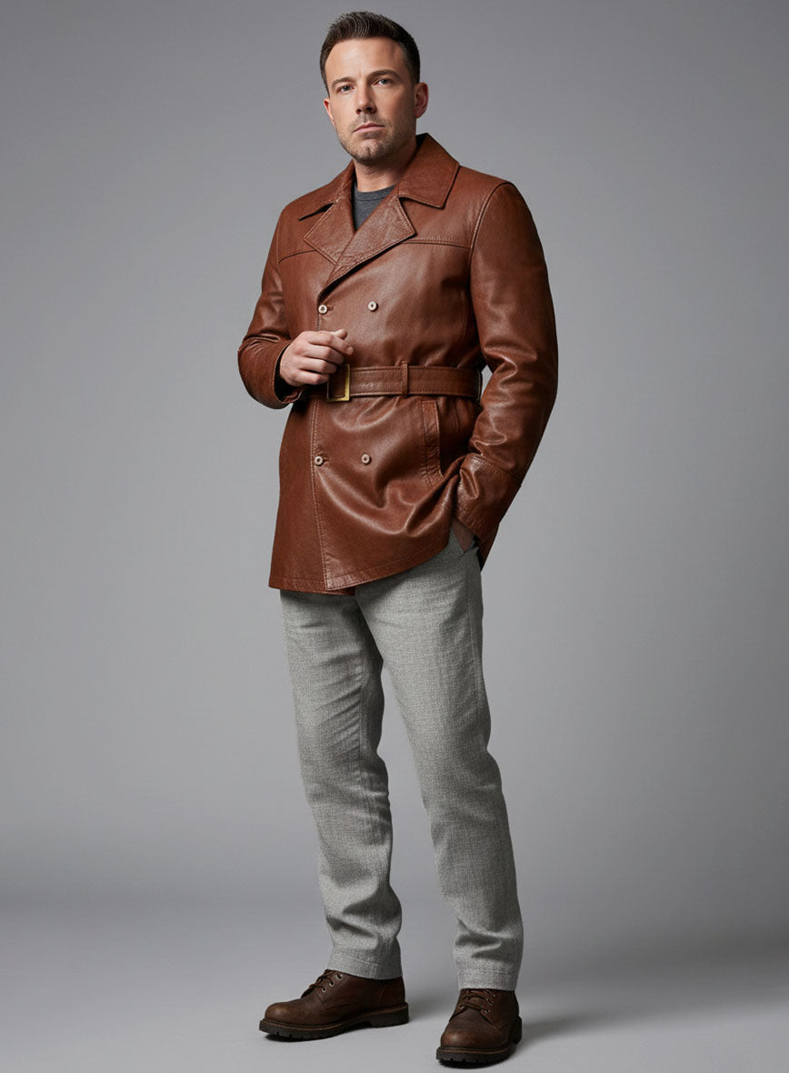 Ben Affleck Live By Night Leather Trench Coat