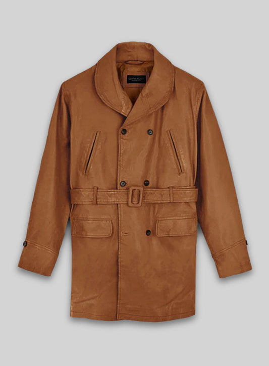 Brown Brad Pitt Legends of the Fall Leather Trench Coat
