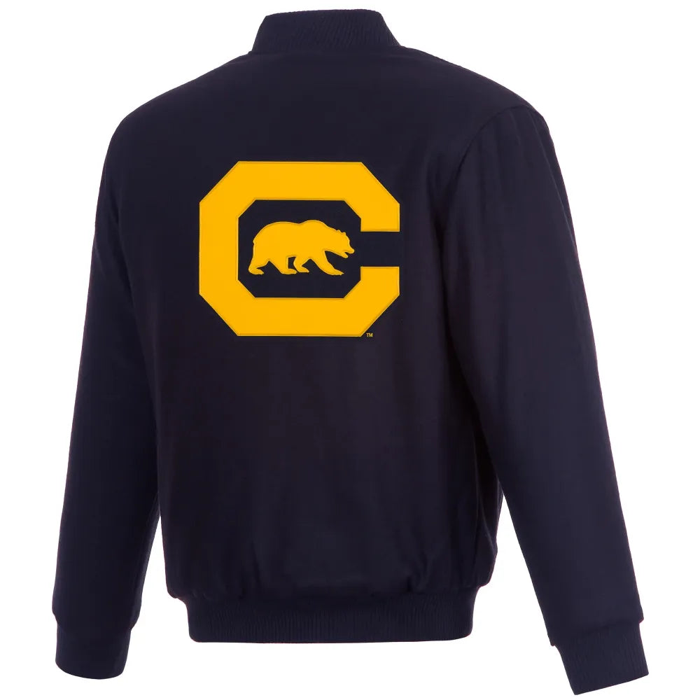 California Golden Bears One Color Full Wool Navy Varsity Jacket