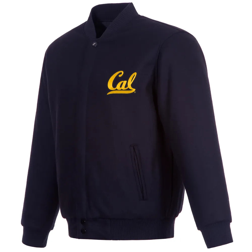 California Golden Bears One Color Full Wool Navy Varsity Jacket