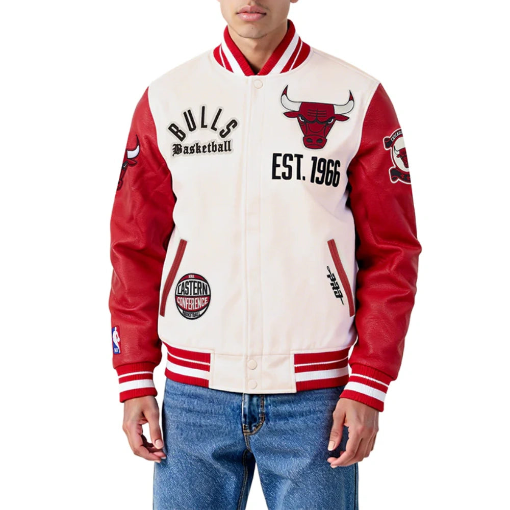Chicago Bulls Modern Originals Wool/Leather Varsity Jacket