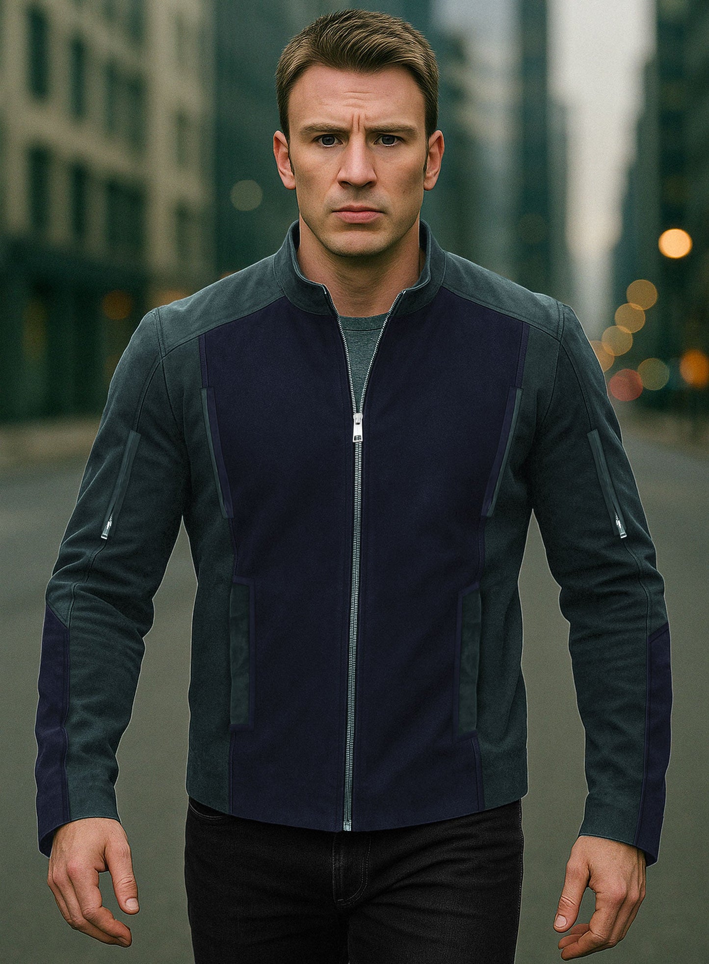 Chris Evans Captain America: The Winter Soldier Leather Jacket