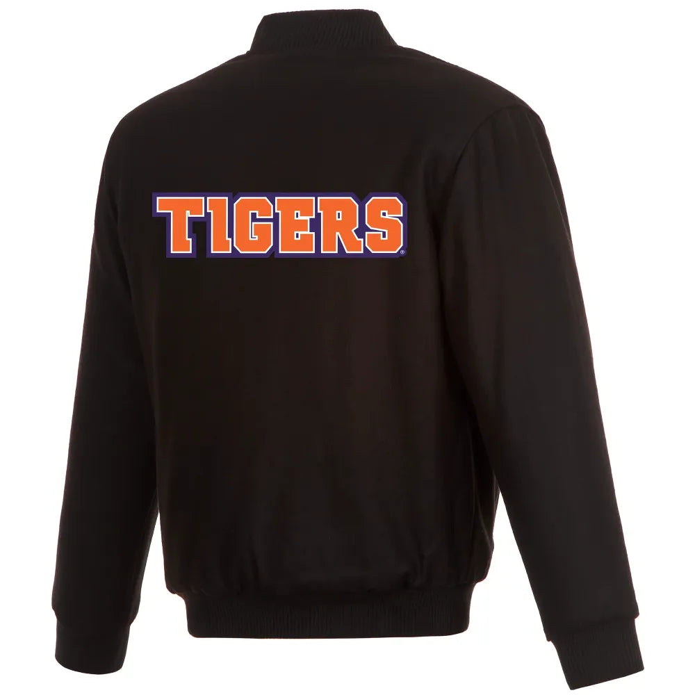 Clemson Tigers One Color Full Wool Black Varsity Jacket