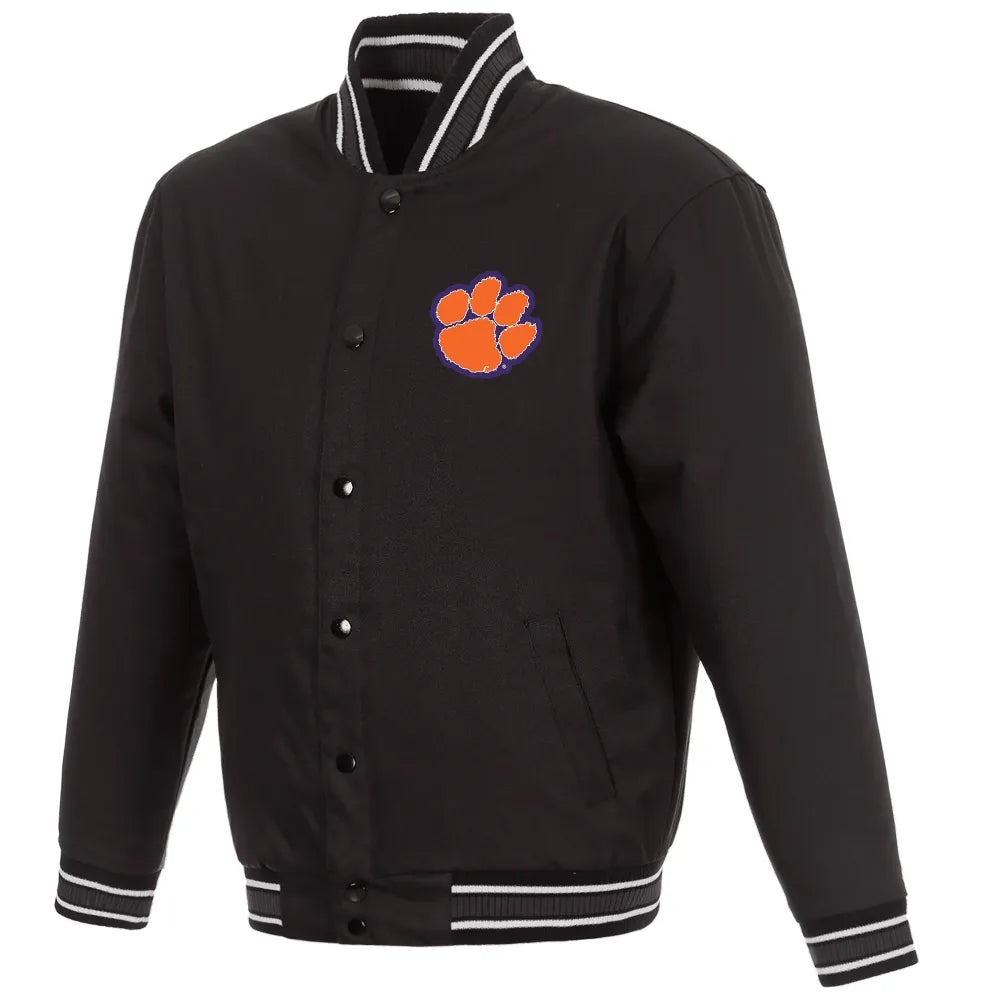 Clemson Tigers One Color Black Varsity Jacket
