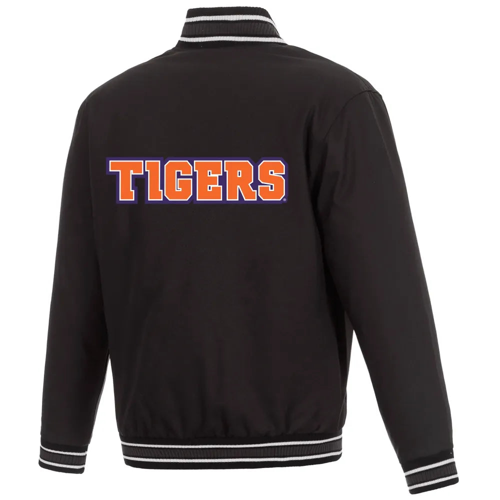 Clemson Tigers One Color Black Varsity Jacket