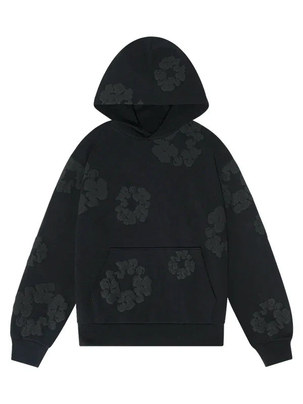 Denim Tear Mono Cotton Wreath Hoodie - Recreated Inspired Edition