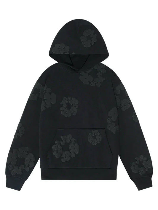 Denim Tear Mono Cotton Wreath Hoodie - Recreated Inspired Edition
